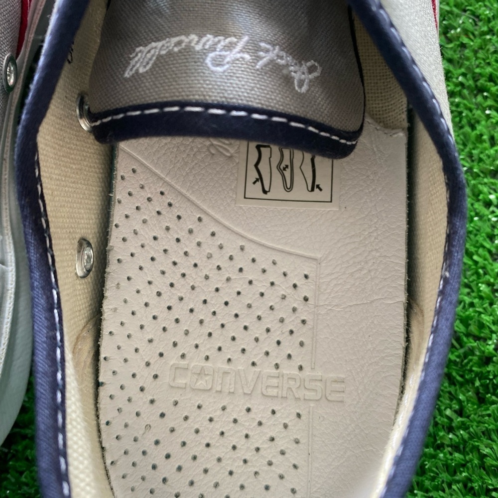 Converse Jack Purcell Low Top Red Gray OHIO STATE Deck Shoes Men 6M Women's - Picture 6 of 7